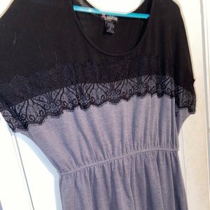 Black/Gray color block dress